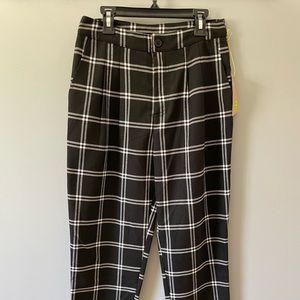 Checkered print formal pants